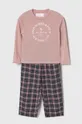 roza Otroška pižama Abercrombie & Fitch Otroški