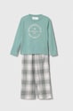 Abercrombie & Fitch piżama dziecięca wzorzyste zielony KI246.3000