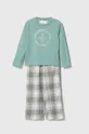 zelena Dječja pidžama Abercrombie & Fitch Dječji