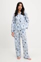 Polo Ralph Lauren piżama damska bawełniana wzorzyste niebieski 4P8046