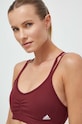 Odzież adidas Performance biustonosz do jogi Essentials HE0126 bordowy