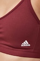 adidas Performance biustonosz do jogi Essentials bordowy HE0126