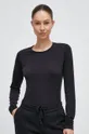μαύρο Λειτουργικό μακρυμάνικο πουκάμισο adidas TERREX Xperior Merino 200 Γυναικεία