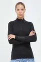 μαύρο Λειτουργικό μακρυμάνικο πουκάμισο Helly Hansen Lifa Merino Midweight Γυναικεία