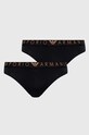 Emporio Armani Underwear bugyi 2 db sima fekete 163334.3F235