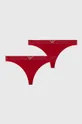 czerwony Emporio Armani Underwear stringi 2-pack Damski
