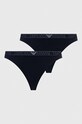 Emporio Armani Underwear stringi 2-pack dzianina granatowy 163333.3F223