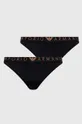 nero Emporio Armani Underwear slip brasiliani pacco da 2 Donna