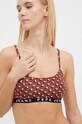 Pepe Jeans biustonosz dzianina bordowy PLU10965.298