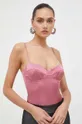 rózsaszín Bardot body Női