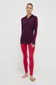 Funkcionalna majica z dolgimi rokavi Icebreaker ZoneKnit 200 IB0A56HC9401 vijolična AW23