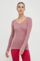 roza Funkcionalna majica z dolgimi rokavi Icebreaker Siren Ženski