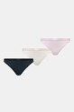 Стринги Tommy Hilfiger 3-pack трикотаж рожевий UW0UW04480