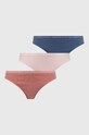 Стринги Tommy Hilfiger 3 шт трикотаж розовый UW0UW04890