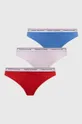 κόκκινο Στρινγκ Tommy Hilfiger 3-pack Γυναικεία