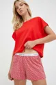 κόκκινο Βαμβακερές πιτζάμες Tommy Hilfiger Γυναικεία