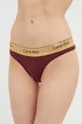 bordowy Calvin Klein Underwear stringi Damski