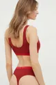 Комплект з бюстгальтера і стрингів Calvin Klein Underwear червоний