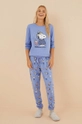 women'secret pijamale de bumbac Snoopy tricotaj albastru 3136056