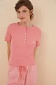 Βαμβακερές πιτζάμες women'secret DAILY LOBBY ροζ