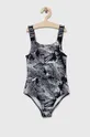 чорний Суцільний дитячий купальник Calvin Klein Jeans Для дівчаток