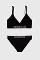 Calvin Klein Jeans dwuczęściowy strój kąpielowy dziecięcy wzorzyste czarny KY0KY00051.9BYX