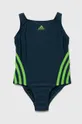 zelená Jednodielne detské plavky adidas Performance Dievčenský