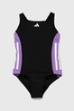 Детски цял бански adidas Performance надпис черен IB4336