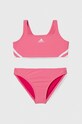 Dvoudílné dětské plavky adidas Performance měkké růžová IB4346