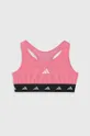 розовый Детский спортивный бюстгальтер adidas Для девочек