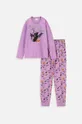 Coccodrillo piżama bawełniana dziecięca fioletowy