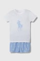 Polo Ralph Lauren pijama copii cu modele albastru 4P0146