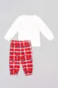 Detské bavlnené pyžamo zippy červená
