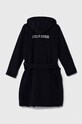 Tommy Hilfiger szlafrok dziecięcy UK0UK00062.9BYX czarny AW23