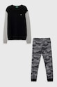 Detské pyžamo United Colors of Benetton sada čierna 3VR50P056.G.SEASONAL