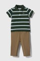 Lacoste pijama neonato stampa all-over verde 4J1135