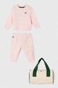 Lacoste tuta neonato/a maglia rosa 4J5287