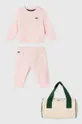 рожевий Cпортивний костюм для немовлят Lacoste Дитячий