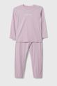 Detské bavlnené pyžamo United Colors of Benetton potlač ružová 30960P05B.G.SEASONAL
