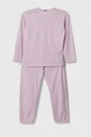Детская хлопковая пижама United Colors of Benetton 30960P05B.G.SEASONAL розовый AW23
