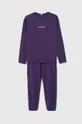 фиолетовой Детская хлопковая пижама United Colors of Benetton Детский