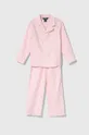 różowy Polo Ralph Lauren piżama bawełniana dziecięca Dziecięcy