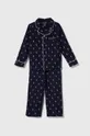 mornarsko plava Dječja pamučna pidžama Polo Ralph Lauren Dječji