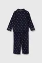 Dječja pamučna pidžama Polo Ralph Lauren mornarsko plava