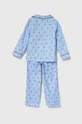 Dječja pamučna pidžama Polo Ralph Lauren plava