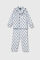 Детская хлопковая пижама Polo Ralph Lauren комплект голубой 9P0149