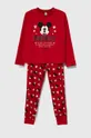czerwony United Colors of Benetton piżama bawełniana dziecięca Dziecięcy