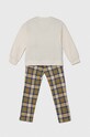 United Colors of Benetton piżama bawełniana dziecięca 34NB0P05G.G.SEASONAL beżowy AW23