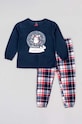 zippy piżama bawełniana dziecięca komplet granatowy 3105574401