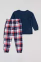 Otroška bombažna pižama zippy mornarsko modra